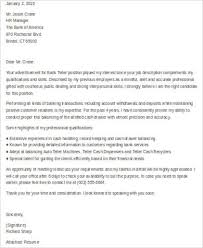 The purpose of a cover letter is to complement your resume and convince more employers to interview you. Cover Letter No Experience Bank Teller