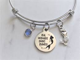 Schreibt mir doch einfach mal eure meinung. Echte Meerjungfrauen Rauch Algen Verstellbar Armreif Charm Etsy