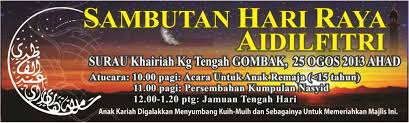 Majlis sambutan hari raya aidilfitri. Majlis Sambutan Hari Raya Aidilfitri Surau Khairiah Kg Tengah Gombak