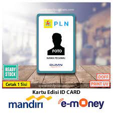 Mengajukan permohonan pln pasang baru melalui online. Id Card Pln Mandiri Emoney Etoll E Money Murah Saldo 30 000 1 Sisi Winly Custom