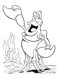 Let's paint king triton coloring page do you like the little mermaid coloring pages? The Little Mermaid Sebastian The Servant Of King Triton