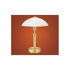 Fit a dimmable light bulb to these lamps to control the level of brightness so you can reduce the light at night and increase the light when getting ready in the morning for example. Eglo 87254 Solo1 1 Light Modern Table Lamp Domed White Frosted Glass Shade Brass Coated Finish Touch Dimmer Table Lamps From Ocean Lighting Uk