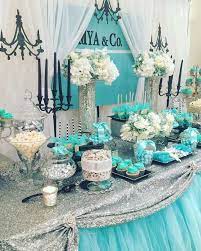 Tiffany Co Baby Shower Party Ideas Photo 1 Of 8 Tiffany Birthday Party Tiffany Bridal Shower Tiffany Blue Wedding Decorations