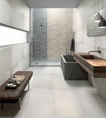 Un grès cérame mat apporte un rendu contemporain par excellence. Carrelage Contemporain Aspect Beton Onde Porto Venere