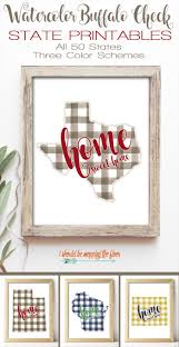 Buffalo Plaid State Printables State Crafts Popular Crafts Free Printable Wall Art