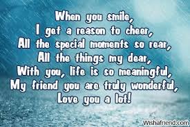 When You Smile Short Friendship Poem Short Friendship Poems Friendship Poems When You Smile