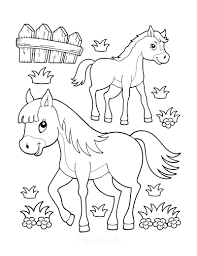 I created the drawing by hand with pen and ink, then i digitized the image and converted it to pdf, jpg and png formats. 101 Horse Coloring Pages For Kids Adults Free Printables