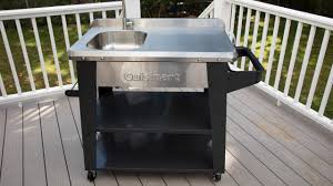 The keter table is in the lower half in terms of price. Cuisinart Deluxe Outdoor Prep Table Cuisinart Com