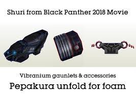 Shuri Vibranium Wrist Gauntlets & Accessories Black Panther - Etsy