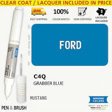 C4Q Touch Up Paint for Ford Blue MUSTANG 7210 CI GB GRABBER BLUE Pen Stick  Scrat | eBay