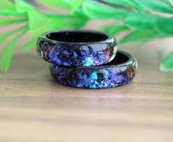 Galaxy Ring For Women Engagement Colorful Resin Rings Etsy Minimalist Jewelry Rings Women Rings Minimalist Engagement Ring