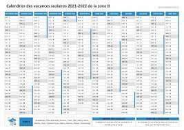 Calendrier Des Vacances Scolaires 2023 Zone B Vacances Scolaires 2021 2022 2023 Zone B - Calendrier Scolaire 2021-2022 Et  2022-2023