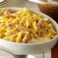 Chicken Cordon Bleu Pasta Recipe Creamy Pasta Pasta Casserole Chicken Cordon Bleu Pasta