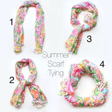 Different Ways To Wear A Scarf In The Summer St Louis Fashion Blog The Summer Scarf Tying Method Summer Scarf Tying Summer Scarves Summer Scarf Style