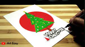 Making christmas cards for friends and family is a great excuse to sit down with your children for a good long crafty session! Christmas Card Drawing 2019 Very Easy Youtube