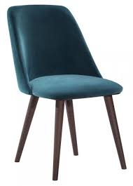 Paxto Teal Velvet Upholstered Dining Chair Dining Chairs