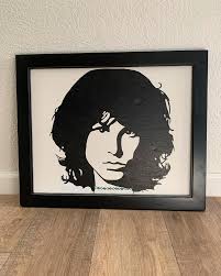 Vintage Original Pop Art Rock Star Canvas Painting of Jim Morrison