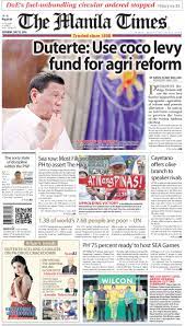 Keep up with the times. Today S Front Page July 13 2019 The Manila Times