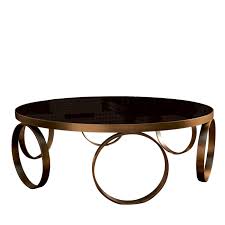 Metal and glass coffee table by paul spinak. China Modern Round Black Glass Coffee Table With Metal Circles Base China Tables Living Room Furniture