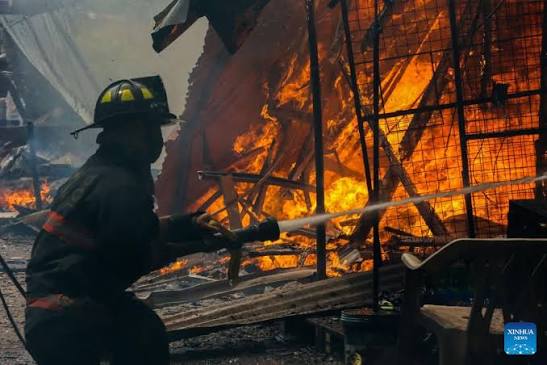 400 families affected by fire accident in Quezon City, the  Philippines-Xinhua