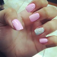 Pink And Silver Acrylic Nails Silver Acrylic Nails Short Acrylic Nails Pink Nails O.p.i base coat o.p.i top coat ps.