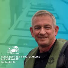 Eric Lundin '84 is the inaugural recipient of the Renee Register '83  Outstanding Alumni Award, which recognizes an alumna/us who consistently  demonstrates and inspires in others the Eckerd College…
