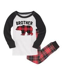 Black And White Christmas Pajamas This White Black Brother Bear Raglan Pajama Set Toddler Boys By Nap Chat Family Is Perfect Zulilyf Christmas Pajamas Kids Toddler Pajamas Sister Bear