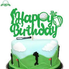 4.7 out of 5 stars 34. Kapokku Happy Birthday Golf Cake Topper Glitter Golfing Party Decorations Golfer Themed Party Supplies Green Golf Birthday Cake Topper Buy Online In Qatar At Qatar Desertcart Com Productid 206319416