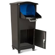 The Home Parcel Accepting Vault A Secure Drop Box That Allows Homeowners To Receive A Parcel Safely While They Re Away Parcel Drop Box Architectural Mailboxes Drop Box Ideas