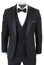 4.5 out of 5 stars. Men Black Suits Wedding Groomsmen Casual Dinner Party Suit Coat Waistcoat Pant 782744421029 Ebay