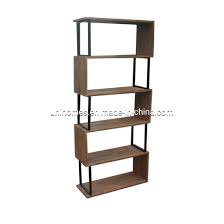 Attractive, sturdy bookcase with four shelves. China Wood Industrial Style Shelf Vintage Metal And Wood Free Standing Bookcase Retro Brown China Etagere Bookcase Display Bookcase