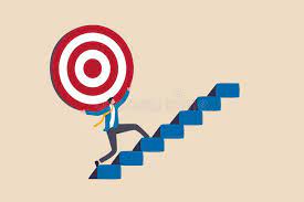 Effort and Ambition To Reach Goal or Target, Challenge To Win Higher Target, Business Mission or Career Concept, Strong Stock Vector - Illustration of heavy, direction: 222764228