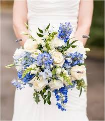 Blue Delphinium Rose Bouquet Femaline Bridal Bouquet Blue Bridal Bouquet Summer Wedding Flower Guide