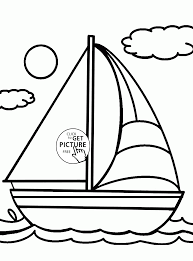 Cute Sailboat Coloring Page For Kids Transportation Coloring Pages Printables Free Wuppsy Com Coloring Pages For Kids Coloring Pages Coloring For Kids