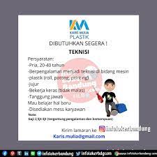 Bandung geology museum and angklung performance tour. Lowongan Kerja Teknisi Karis Mulia Plastik Bandung Juli 2020 Info Loker Bandung 2021