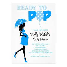 Ready To Pop Baby Shower Invitation Blue Baby Shower Invitations Pop Baby Showers Baby Shower