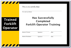 Forklift trucks can be found in companies all over the world, and are an important part of business operations. Forklift Certification Card Template Best And Various Templates Forklift Certificate Template Forklift Certificate Template Vincegray2014