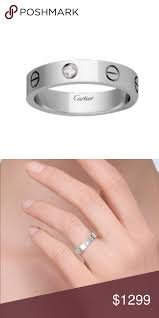 Cartier Love Wedding Band With One Diamond Cartier Love Wedding Band Cartier Wedding Bands Cartier Love Ring