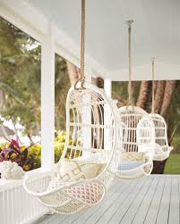 Serena And Lily S Scandi Style Hanging Rattan Chair Is Handcrafted To Comfortably Cradle You 495 White Outdoor Furniture Hanging Rattan Chair Hanging Rattan