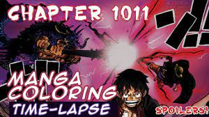 Coloring Time-Lapse: One Piece Manga Chapter 1011 - Kaido vs Luffy  *Spoilers* TCB Scans Feature! - YouTube