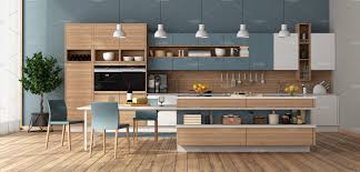 Modern Kitchen With Island And Dinin In 2020 Modern Kitchen Island Modern Kitchen Kitchen Island For Dining