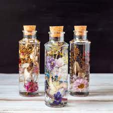 How long will flowers last preserved in oil? Japanese Herbarium Bottles Dried Flowers In Oil
