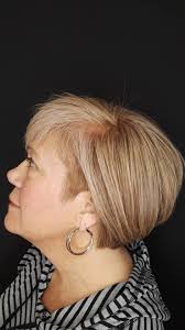 Scissorless, clipper cut stacked bob asymmetrical...cut/color by Tina  Strasser