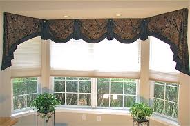 It has a view of an apple tree from the bay window. Home Office Bay Window Valance Transitional Home Office Philadelphia By Sew Stylish Designs Llc