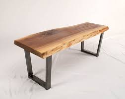 Minimalist Indoor Bench Custom Walnut Bench On Steel Bench Etsy Live Edge Bench Dining Room Bench Indoor Bench