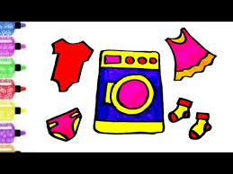 Gambar cuci tangan kartun kumpulan gambar menarik 6 langkah cuci tangan menurut standart who abahrayyan contoh gambar mewarnai anak mencuci. Cara Menggambar Mesin Cuci Baju Untuk Anak Youtube