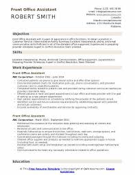 Administrative office assistant resume sample administration occupations such as administrative office assistants and secretaries are crucial to the business world. Front Office Assistant Resume Samples Qwikresume