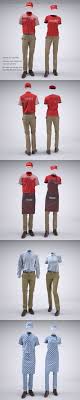 Food Service Uniforms And Retail Uniforms Mock Up Clothing Mockup Food Service Uniforms Mockup