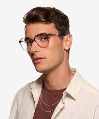 Edith Round Brown Pearl Glasses for Women