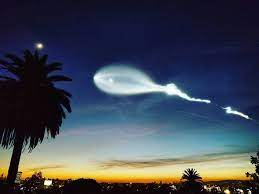 May 26, 2019 · a train of spacex starlink satellites are visible in the night sky in this still from a video. Spacex Rocket Launch Creates Weird Cloud Cnn Video